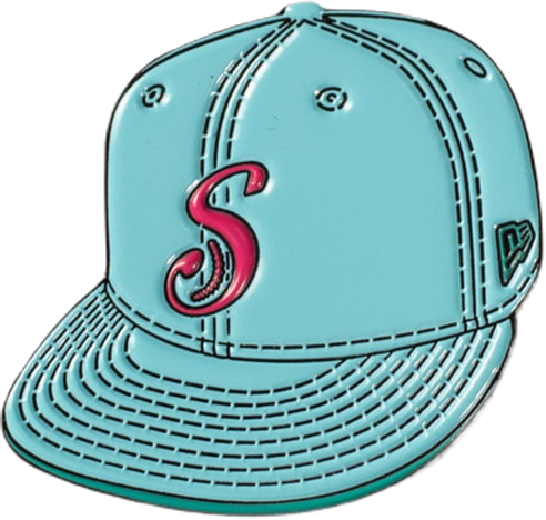 PIN GORRA MENTA CON ROSA 2026