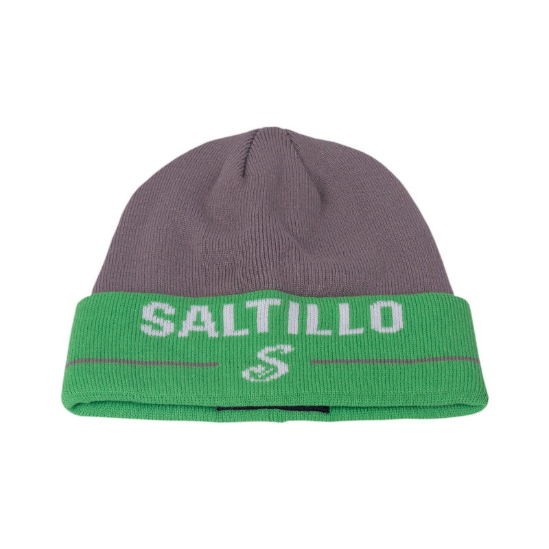 Beanie Saltillo Gris con Visera Verde