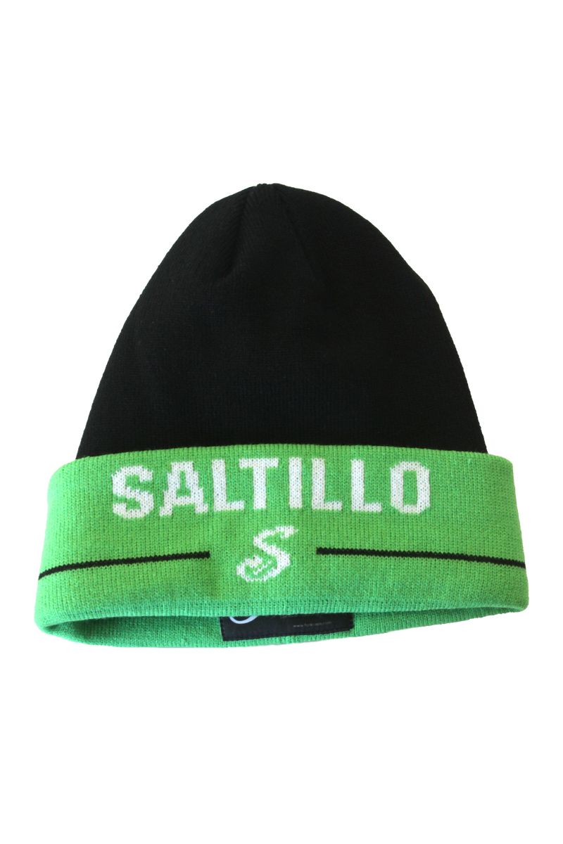 Beanie Saltillo Negro con Visera Verde