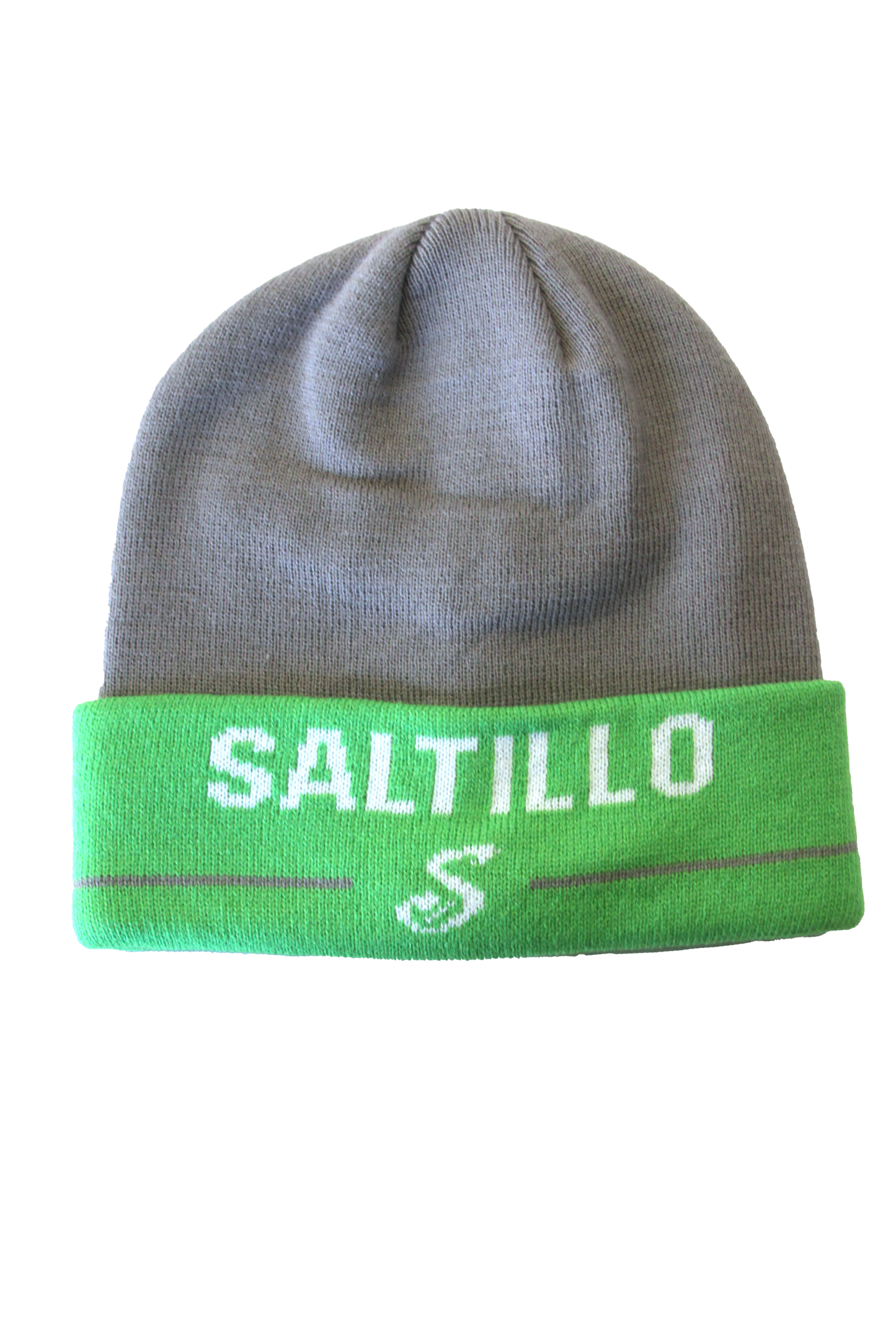 Gray Saltillo Beanie with Green Visor