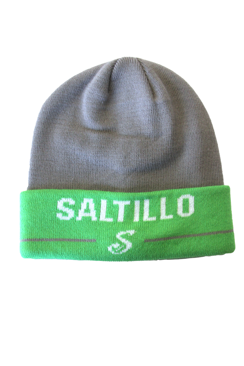 Beanie Saltillo Gris con Visera Verde